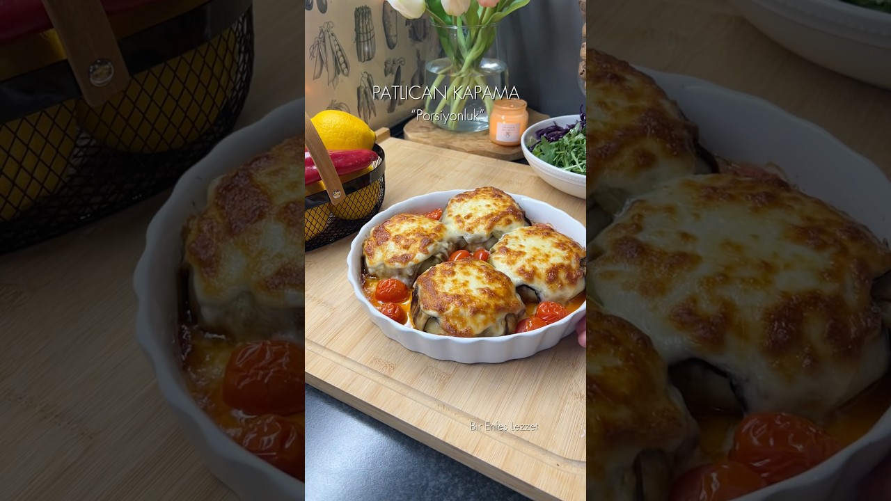 Bu Tarif Olay! Porsiyonluk Patlıcan Kapama Tarifi! #shorts #recipe #pratiktarifler #yemek #trending