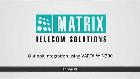 Outlook Integration using VARTA WIN200