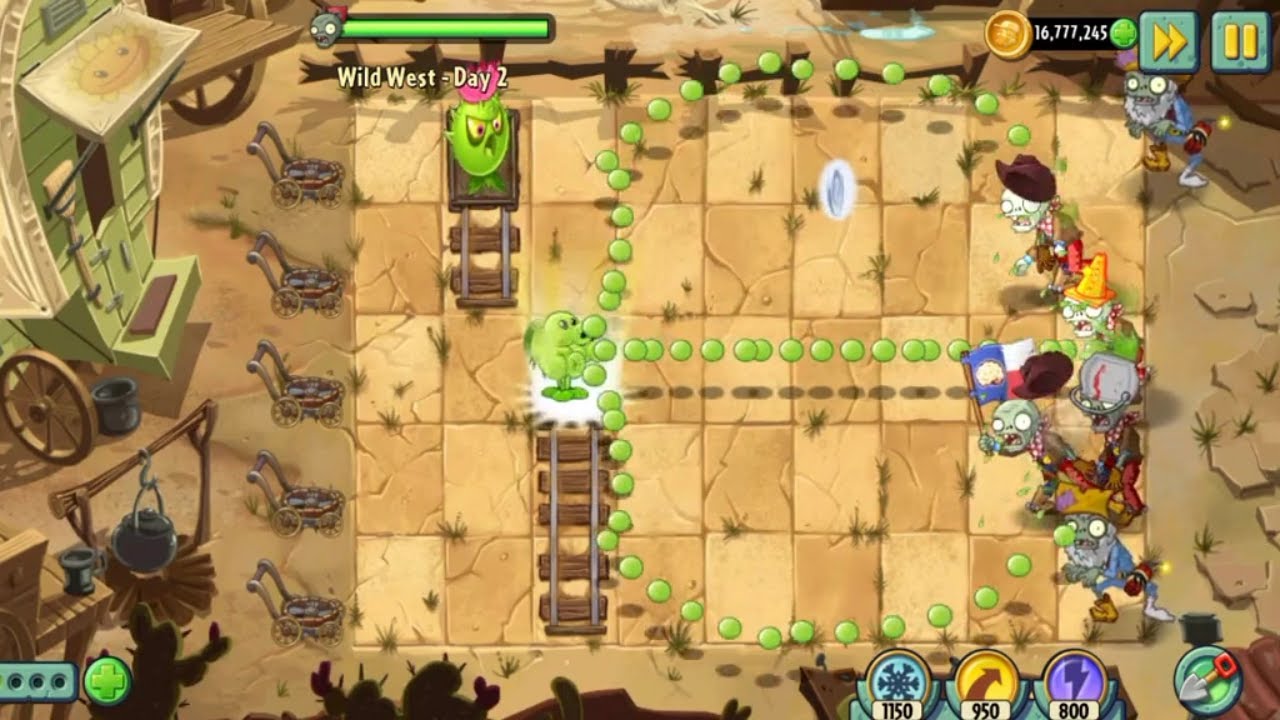 Wild West Day 2 | Plants Vs Zombies 2 | Mod Gameplay - YouTube