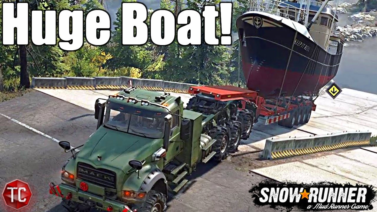 SnowRunner: Launching a GIANT BOAT in the NEW SEASON 10 DLC! Full Gameplay