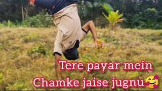 girl ? propose ?on one hand cartwheel ( jugnu song ) #shorts #trending #sfitnesspower