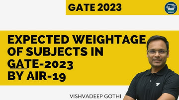 Expected Weightage of Subjects in GATE-2023 by AIR-19 | Vishvadeep Gothi
