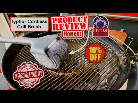 Review of The Typhur Cordless High Torque BBQ Grill Brush! / Stall Resistant Stainless Steel Brush!
