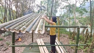 Building a house with bamboo part 2, cooking in a bamboo tube is delicious