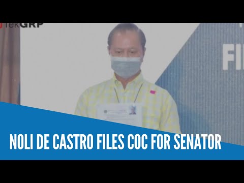 ‘Kabayan’ Noli de Castro files COC for senator