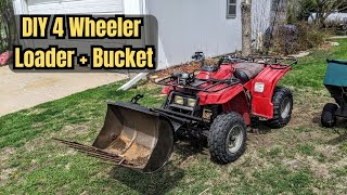 Using DIY 4 Wheeler Winch Loader/Bucket