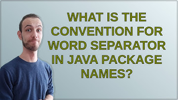 What is the convention for word separator in Java package names?
