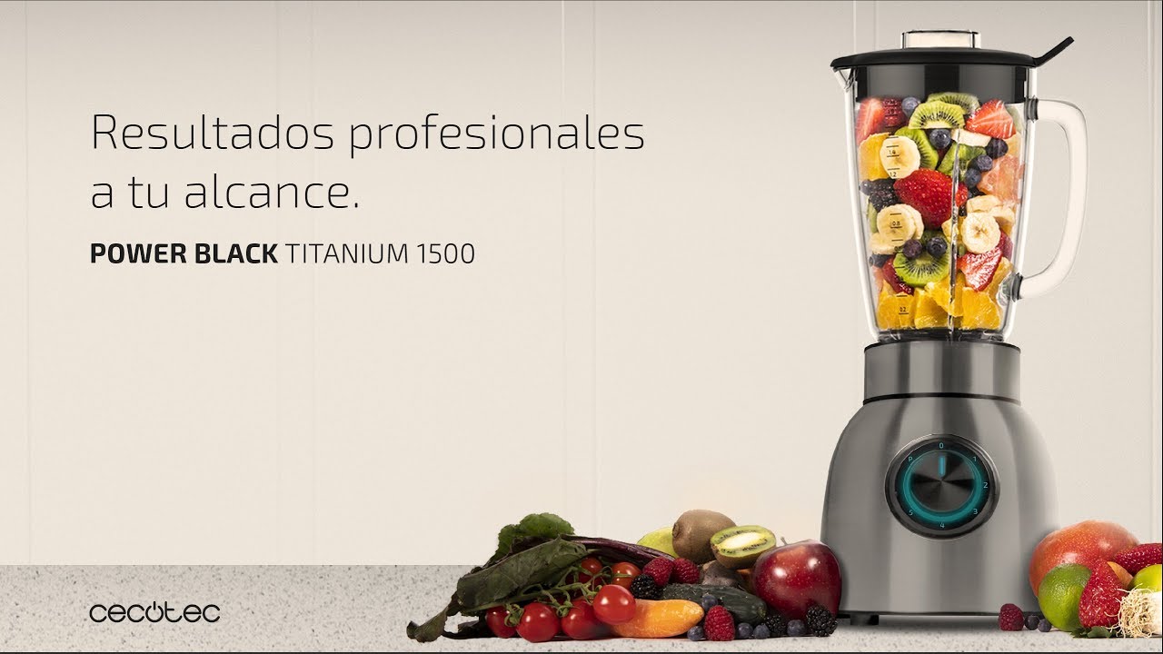 Batidora de vaso Power Black Titanium 1500 PerfectMix Cecotec