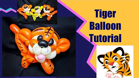 Tiger balloon tutorial. Awesome cute design.