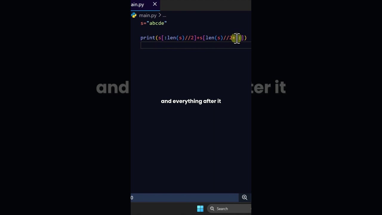 Drop Middle Char #coding #python 