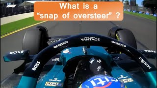 What is a &quot;snap of oversteer&quot; in Formula 1?