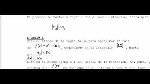 método FALSA POSICIÓN