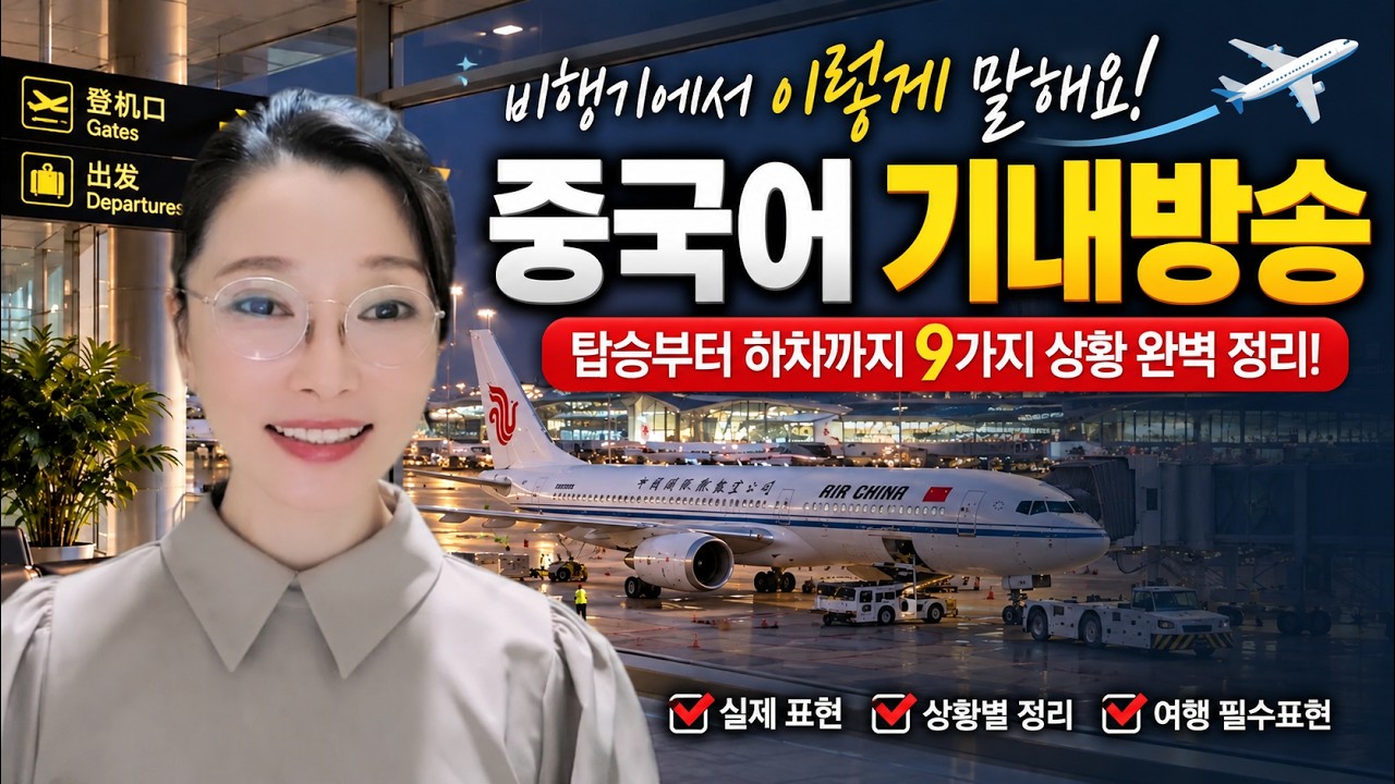 중국어 기내방송 총정리｜비행기에서 꼭 듣는 중국어 표현 9가지