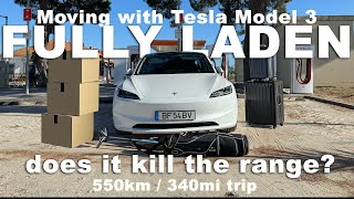 How much does weight affect range? | Moving in my Tesla Model 3 (2024)
