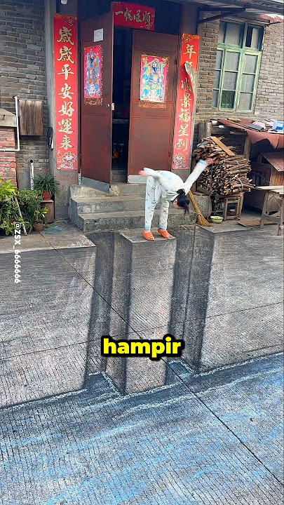 Baru Buka Pintu, Hampir Jatuh!? 😱