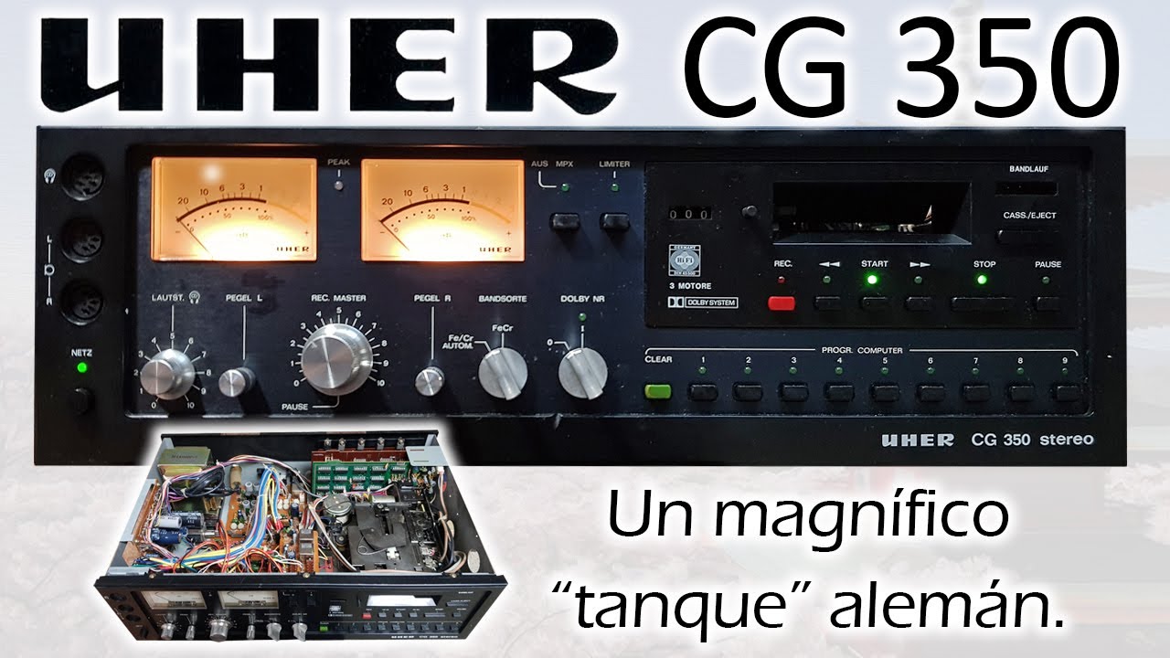 Pletina de cassette alemana vintage UHER CG 350, un 