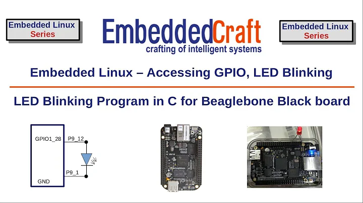 Accessing GPIO and LED Blinking - LED Blinking Program in C for Beaglebone Black board