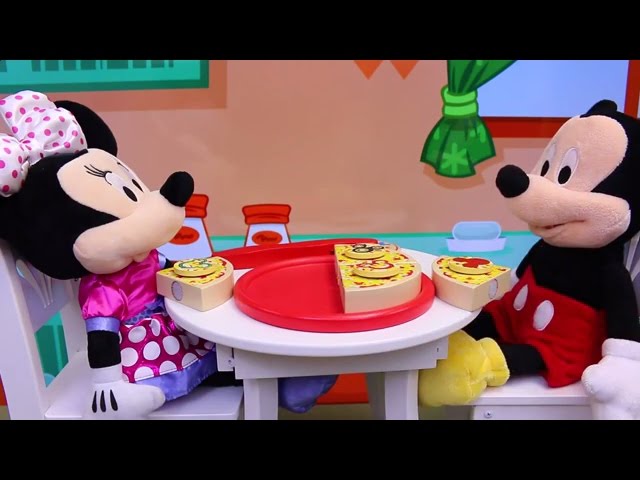 Melissa & Doug Mickey Mouse Wooden Pizza And Birthday Cake Set