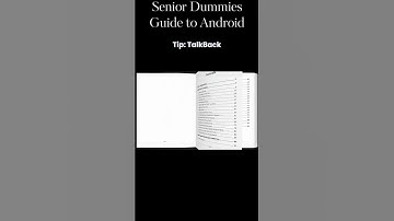 Talkback tip for Android - Senior Dummies Books