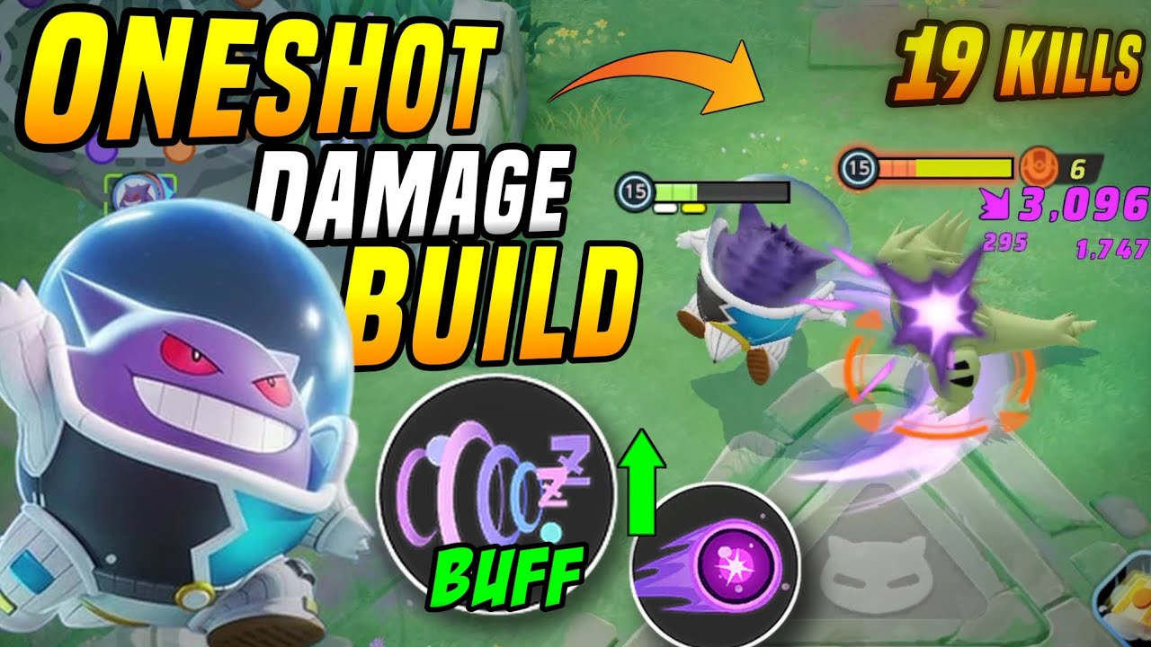 One Shot Every Pokemon with Dream Eater By Using This Build on Gengar! Pokemon unite 