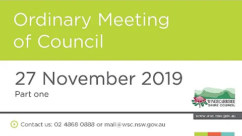 Ordinary Meeting of Council 27 November 2019 - part one