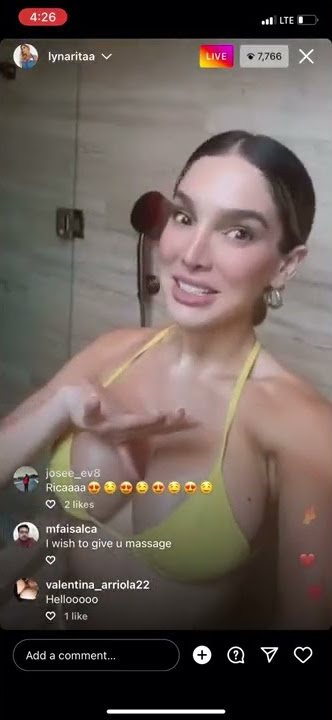 Lyna shakes tits on IG live
