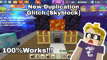 New Duplication Glitch On Skyblock!!! [BlockManGO]*Not ClickBait*