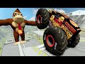 Monster Truck &amp; Donkey Kong Crash Battle | BeamNG Drive - Griff&#39;s Garage