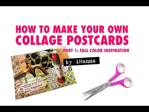 How to make a Postcard Collage (no 1): using fall colors