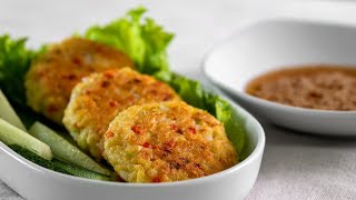 Korean Tofu Pancakes with Dipping Sauce - Vegan Dubu Jeon