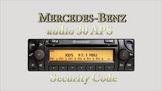 إرشادات إدخال كود راديو السيارة: مرسيدس بنز أوديو30 ايه بي اس