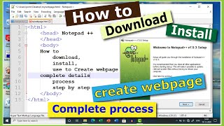 Notepad ++ | How to Download, install and use of notepad plus plus by Every Things Tutorial screenshot 4