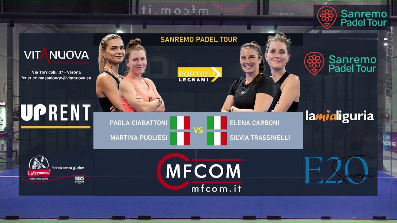 SEMIFINALE FEMMINILE - SANREMO PADEL TOUR 10.000€ - Ciabattoni / Pugliesi VS Carboni - Trassinelli
