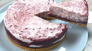 Easy No Bake Cherry Cheesecake Recipe | Creamy Delicious Cheesecake