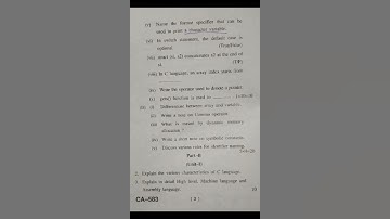 HPU bca 1st semester c programming question paper..