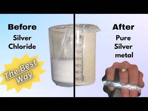 Convert silver chloride without lye and sugar / silver refining