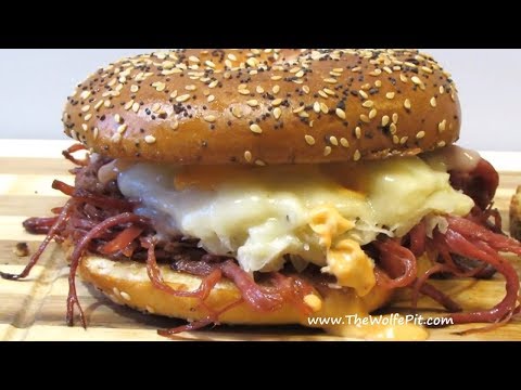 Guinness Braised Pulled Corned Beef Brisket Reuben Sandwich!! - St. Patrick's Day MUST HAVE!