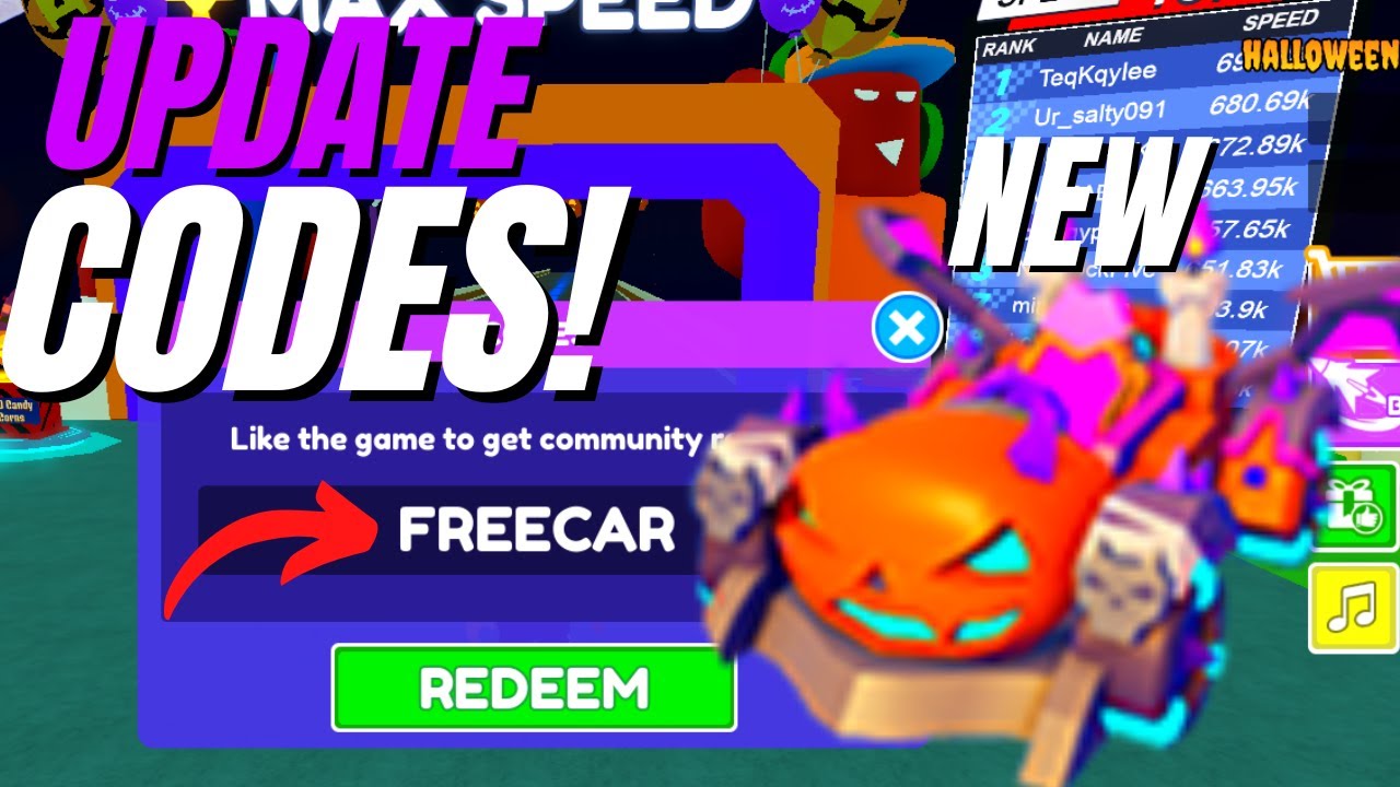 *NEW* UPDATE! *Howling Pumpkin* CODES* Max Speed 🏁Halloween ROBLOX