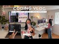 Coding vlog  mini qa come to office with me  spend time at my set up 