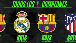 Todos los CAMPEONES de la SUPERCOPA de ESPAÑA de la historia (1982-2023)