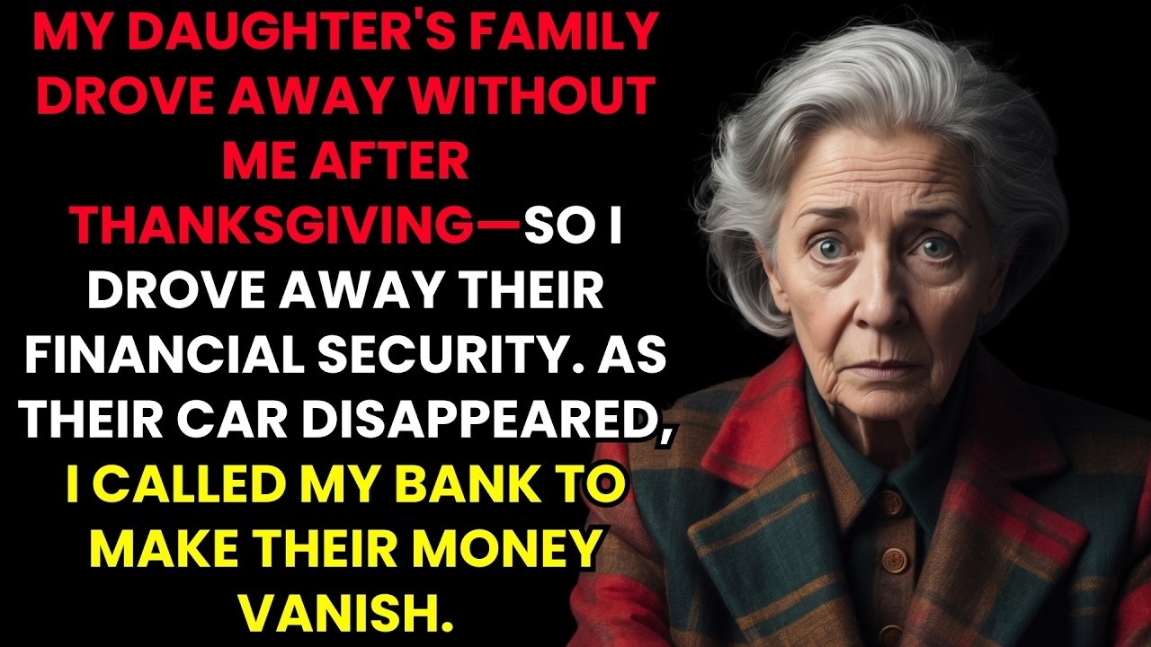My Daughter's Family Drove Away Without Me After Thanksgiving—I Drove Away Their Financial Securi