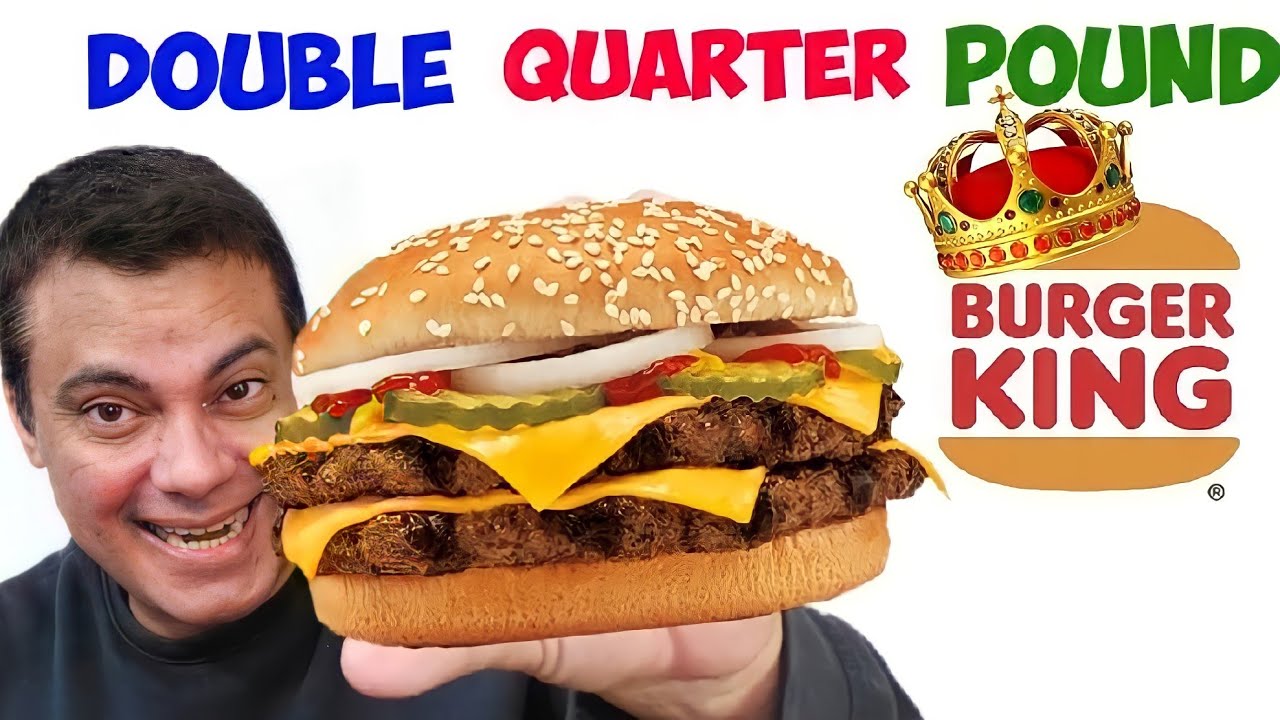 BURGER KING DOUBLE QUARTER POUND Food Review YouTube
