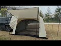 Tiple Layers SUV 텐트 자동차 캠핑 자동차 텐트 - 캠핑용 뒷문 텐트 SUV 텐트, 4인용 자동차 후면 텐트, 캐노피가 있는 자동차 텐트
