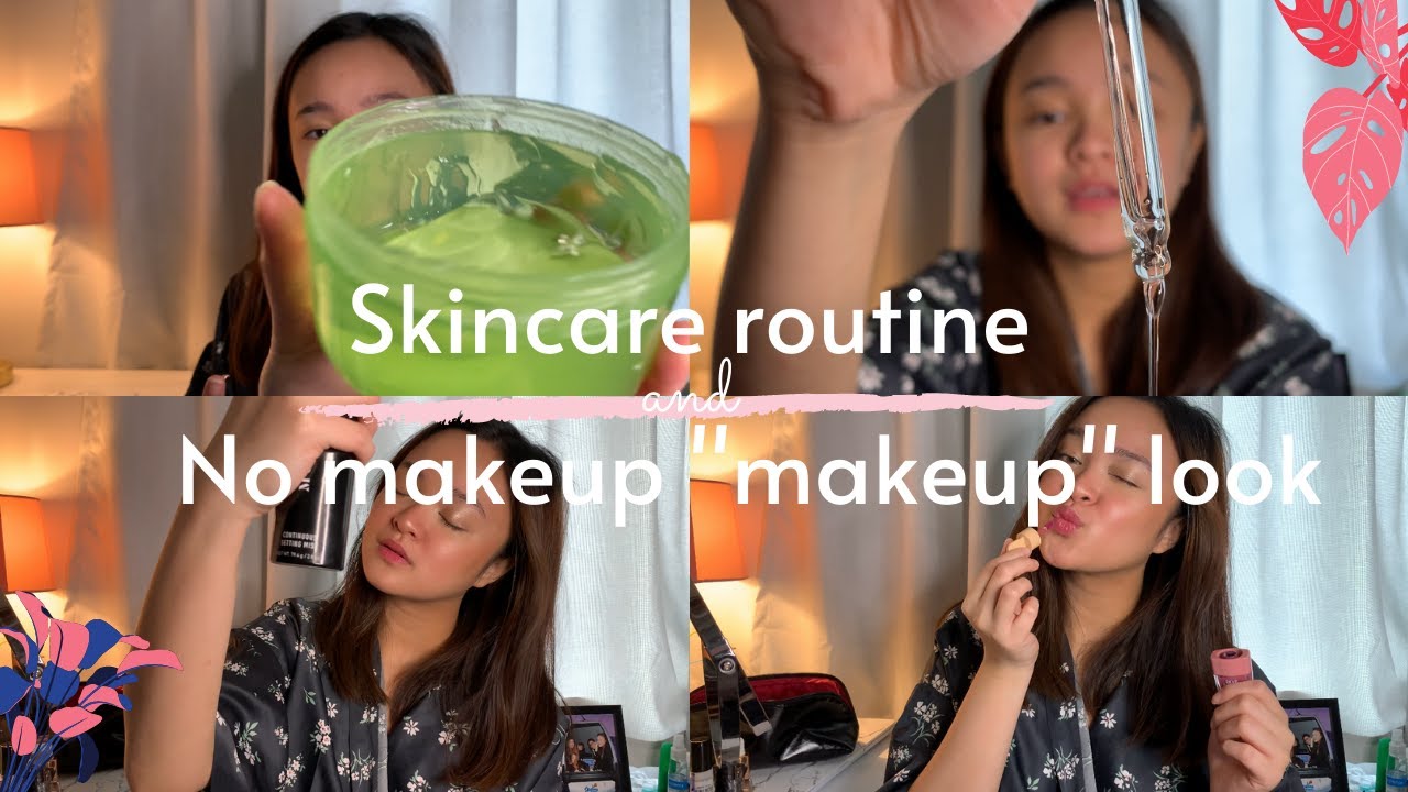 skincare routine / no makeup makeup look 🦋 - YouTube