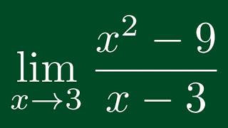 Finding a Limit of Rational Function by Factoring using the Difference of Squares | Calculus Example