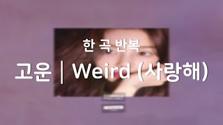 [광고없음┃한곡반복] 고운 (Gowoon) - Weird (사랑해)