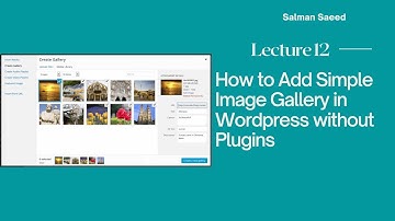 How to Add Image Gallery in Wordpress without plugins in Hindi Or Urdu | Image Gallery in Wordpress