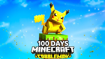 I Spent 100 Days on ONE BLOCK COBBLEMON! (Minecraft Pokemon)