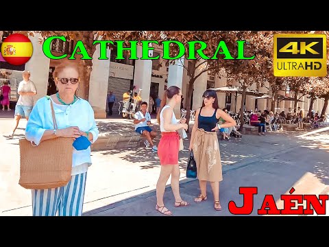 Jaen, Andalucia, Spain, Cathedral de Jaén - 4k UHD 60fps - walking tour - with historical Subtitles