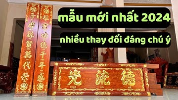 Bộ Hoành Phi Câu Đối Gỗ Hương Đá Đục Chữ Chìm - Mẫu Hoành Phi Câu Đối Mới Nhất 2024